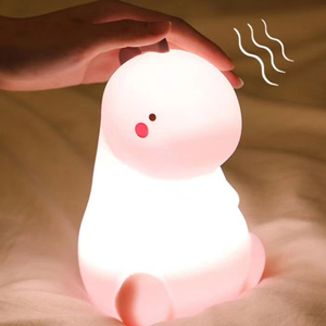 स्पर्श नियंत्रण जानवरों के साथ आधुनिक रिचार्जेबल रात प्रकाश स्पर्श नियंत्रण जानवरों के साथ डायनासोर सिलिकॉन बेडसाइड लैंप गर्म सफेद बच्चों का जन्मदिन उपहार - Product Image 1