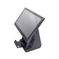 Terminal de point de vente à écran tactile capacitif Windows 7/10 de 15,6 pouces, caisse enregistreuse avec imprimante thermique intégrée de 58 mm, processeur Intel Quad-core