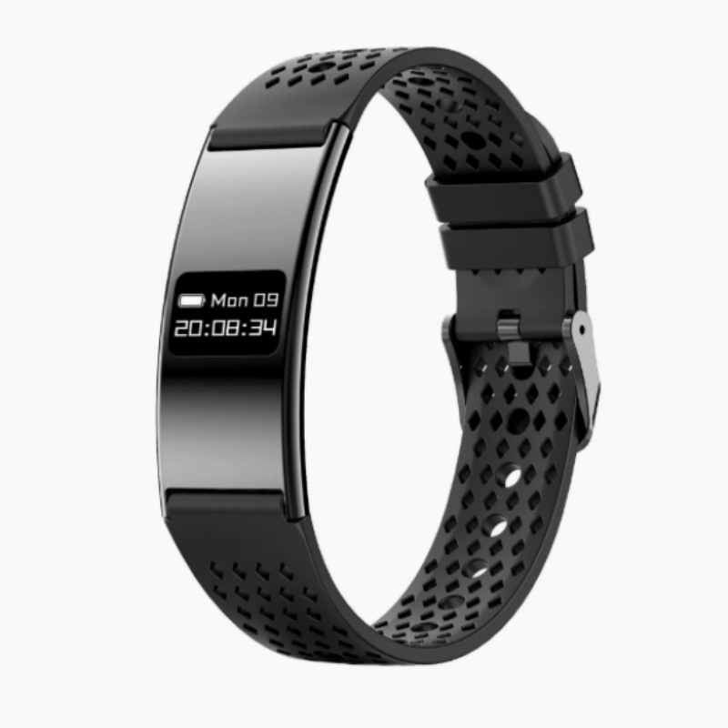 Silicone noir (bracelet en nylon inclus)