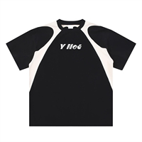 T-shirt personnalisé couleur noire en coton épais, coupe oversize, avec logo imprimé