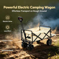 Chariot utilitaire pliable multifonctionnel électrique pour extérieur, vente en gros
