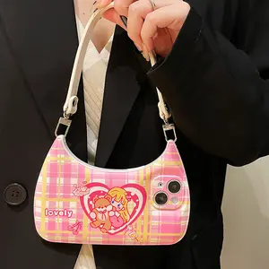 LeYi, venta al por mayor, <span class=keywords><strong>funda</strong></span> de teléfono móvil con diseño de bolso elegante para mujer con cuerda para <span class=keywords><strong>colgar</strong></span>, <span class=keywords><strong>funda</strong></span> de teléfono móvil anticaída para <span class=keywords><strong>Iphone</strong></span> 14 15 Pro Max - Product Image 1