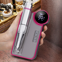 Limeuse et polisseuse à ongles portable haute vitesse 35000 tr/min - Batterie rechargeable professionnelle avec 6 têtes Multi-usages Polissage et sculpture
