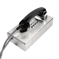 Téléphone robuste en acier inoxydable, anti-vandalisme, durable, sécurisé, pour la communication dans les installations