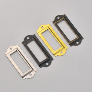 Antique Iron Label <b>Frame</b> Rectangular Handle For Jewelry Box Storage Decorative Drawer Gift Box <b>Frame</b> Silver Bronze Yellow - Product Image 1