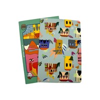 Juego de Cuadernos Promocionales Ecológicos Multicolor con Impresión UV, Encuadernación Cosida, Páginas Interiores Personalizadas para Escuelas y Capacitación, Venta al Por Mayor