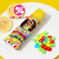 Bonbons à la gomme à mâcher en forme de tube de dentifrice coloré personnalisé, saveur de fruits, mini carré, gomme à mâcher, fabrication de bonbons à la gomme à mâcher