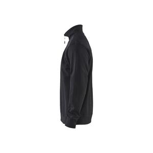 BLAKLADER - 335311589996S Sweat 2 tons demi-zip Noir/Gris moyen-EAN 7330509813959 WORK HOODIES - Product Image 5