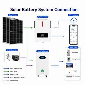 Kit Completo di Energia Solare Off-Grid per Casa con Batteria al Litio e Inverter per Fornitura di Energia Fuori Rete per Allevamenti Isolati - Product Image 3