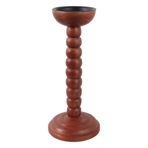 Stacked Round <b>Taper</b> <b>Candle</b> Holder Wooden Candlestick For Home Living Room Decor Kitchen Counter Bathroom Vanity - Product Image 4
