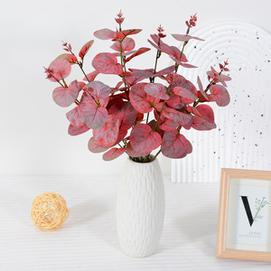 Flower Delight - Plantas Artificiales de Eucalipto Verde de 36 cm, Decoración para el Hogar y Bodas, Flores de Seda, Flores Artificiales de Plástico - Product Image 3