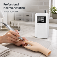 Machine à ongles professionnelle 807, 35000 tr/min, rechargeable, lime à ongles électrique portable pour salon de manucure acrylique et gel