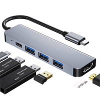 Adaptateur Type C SYONG Multiport 5 en 1, Hub USB C, HDMI 4K, Ports USB 3.0/2.0, Hub PD, Station d'accueil pour ordinateur portable, Hub USB