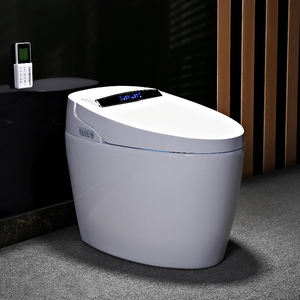 Nouveau design de toilettes électroniques siphoniques à chasse d'eau avec capteur automatique Bidet de salle de bains Toilette intelligente automatique intelligente avec télécommande - Product Image 2