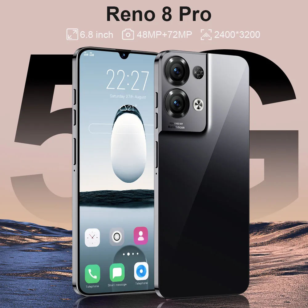 Reno8 16 + 1TGB खुला वैश्विक संस्करण बड़ी स्क्रीन मोबाइल फोन