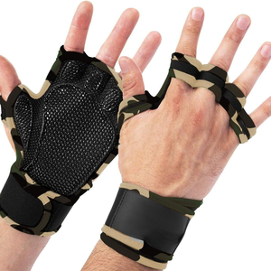 2026 Wholesale Camo Cycling Sport Climbing Paintball Shooting Ski <b>Half</b> Finger Gym Hunting Riding Gloves Men - Product Image 2
