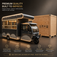 Kit de démarrage économique pour chariot de restauration mobile en acier inoxydable, avec roues antidérapantes et auvent, idéal pour la vente de hot-dogs et de glaces en restauration rapide