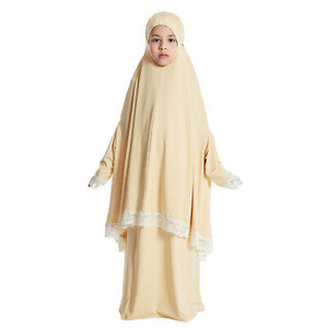 Bescheidene muslimische Kinder Set 2 Stück Jilbabs Mädchen Gebets kleid Abaya Khimar Hijab Rock Anzug für Kinder CD0020 - Product Image 2
