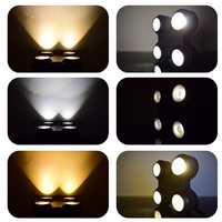 Projecteur de scène RG-244B IP65 étanche COB 4-yeux blanc chaud, éclairage de scène à effet blinder, contrôle DMX512, en aluminium durable