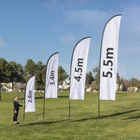 Drapeau publicitaire personnalisé en promotion, drapeau plume pour événements et expositions, avec kit de mât