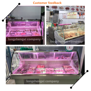 Vitrine Réfrigérée Commerciale Monotempérature pour Viande, Présentoir <span class=keywords><strong>de</strong></span> Supermarché pour Plats Préparés Froids, Équipement <span class=keywords><strong>de</strong></span> Boucherie - Product Image 2