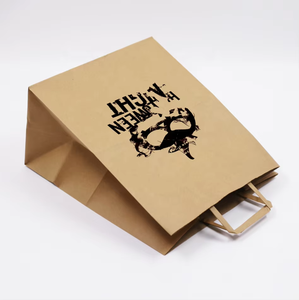 Bolsa de Papel Kraft Ecológica, Biodegradable y Reciclable para Comida para Llevar, con Impresión de Logotipo Personalizado - Product Image 3