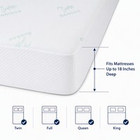 Protège-matelas imperméable AOSEN en bambou 3D avec couche d'air, respirant et doux, style drap-housse à poches profondes