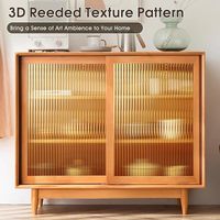 3D Reeded selbst klebende moderne Glasfenster folie Weiße Sichtschutz folie mit dekorativem Design für Badezimmer Wohnzimmer Büro