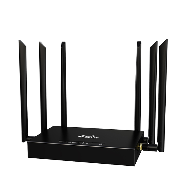 4G LTE Industrial WiFi Router Strong Signal Enterprise CPE WAN LAN Modem with 6 Antennas and SIM Slot Metal Casing 2.4GHz
