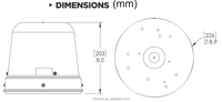 Feu de signalisation au xénon grande taille haute puissance 48W étanche IP65 12-48V blanc double/quadruple clignotant base en aluminium lentille PC