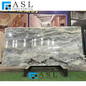 Lastra di Marmo Verde Esotico Amazonita Brasiliana, Quarzite Blu Verde Turchese con Superficie Lucida in Grande Formato - Product Image 3