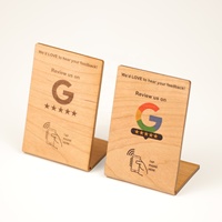 Soporte de mesa NFC acrílico personalizado Pantalla de código QR para Google Review restaurante menú redes sociales