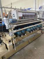 Machine à chanfreiner le verre CNC horizontale 21KW à moteur, haute productivité, sécurité, durable, ligne droite, double chanfreinage, lissage des bords