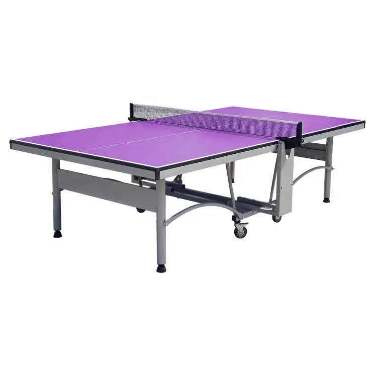 Unilateral Folding MDF 18mm 25mm Ping Pong Table with Moveable Wheels Wholesale Oem Pingpong Sports Machine Table Tennis Tables