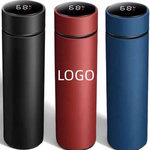 Custom Stainless Steel Vacuum Leakproof Tumbler <b>Temperature</b> Control Smart Water Bottle with LED Lid Leakproof Thermal Flask - Product Image 2