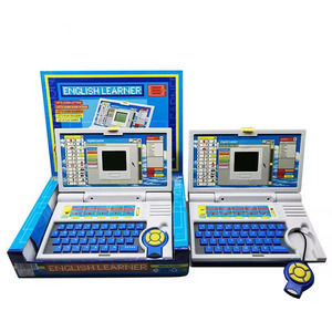 Ordinateur portable éducatif pour enfants, jouet d'apprentissage en plastique à piles avec 20 fonctions, écran LCD, jeu en anglais - Product Image 3