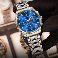 Elegante Herren-Edelstahluhr Männliche Armbanduhr 3BAR Wasserdicht Quarzuhr 42mm Leuchtende Armbanduhren Leichtgewichtiges Design
