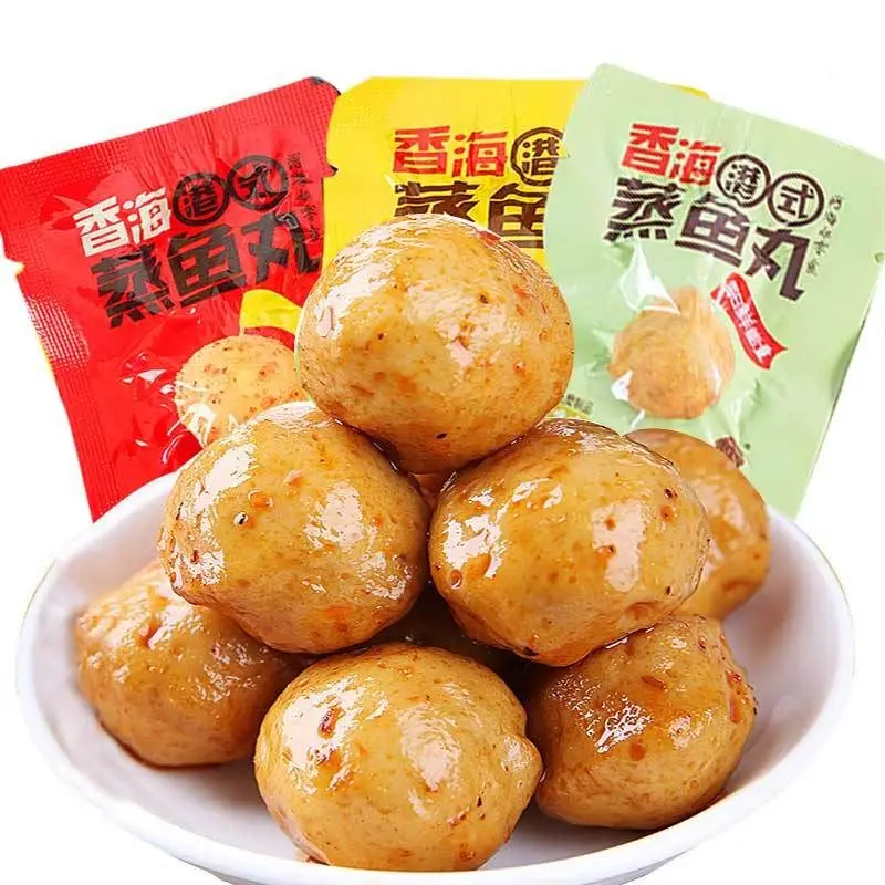 138 grammi di snack cinesi aromatizzati al curry snack esotici snack di pesce palline di pesce al vapore