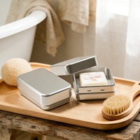Jabonera de Aluminio Ecológica y Reciclable para Cocina y Baño, con Base de Drenaje Desmontable, Mantiene el Jabón Seco, Duradera y Personalizable