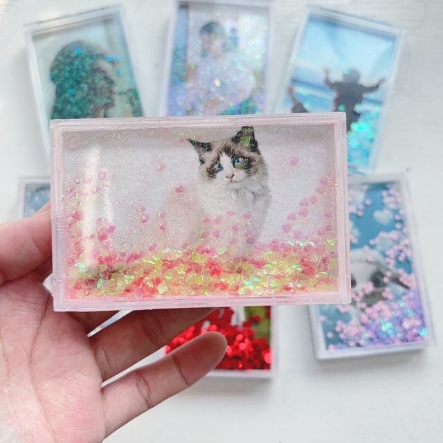Wholesale Fridge Magnet Glitter Photo Frame 2x3 Instax Fujifilm Mini Acrylic Photo Frames Environment Friendly Home Decoration