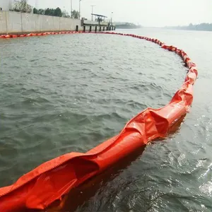 Red Color PVC Oil Spill Containment Barrier For Sea Pollution