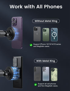 Support de téléphone pour grille d'aération, crochet métallique, absorption des chocs, stable, réglable, universel, GPS, alliage de zinc, support rotatif à <span class=keywords><strong>360</strong></span> degrés - Product Image 6