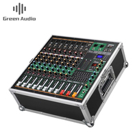 GAX-MK280 Console de mixage audio verte, récepteurs et amplificateurs, console de mixage portable, haute qualité, 8 canaux, 16 types d'effets numériques ECHO DJ