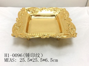 Hot Selling Wholesale Luxury Golden <strong>Rectangular</strong> Tray Silver <strong>Plastic</strong> <strong>Serving</strong> Tray Gold Decorative <strong>Serving</strong> Trays - Product Image 2