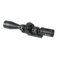 Lunette de visée 6-24x50 étanche IP67, anti-buée, purgée à l'argon, avec réticule éclairé et tube principal monobloc en aluminium 6061, à réglage zéro.