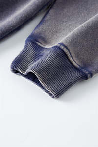 TN Aceptar Personalizar Invierno Hombres Cajas de peso pesado Tamaño Retro Esencia | Sudadera con capucha lavada de gran tamaño con cremallera - Product Image 6