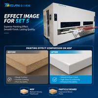 Machine de pulvérisation CNC industrielle à 5 axes pour la finition des panneaux MFC et HDF dans une atelier de travail du bois moderne