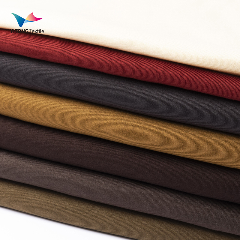 High Quality Breathable Viscose Polyester Fabric 62% Viscose 34% Polyester 4% Spandex Fabrics for T Shit