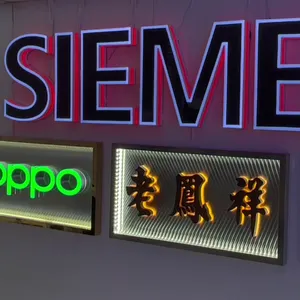 RGB color changing Company Office Name Outdoor waterproof 3D Led acrylic business sign board