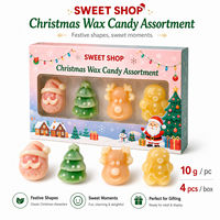 Bonbons en bouteille de cire à thème festif 40g, en vrac, pour fêtes de Noël, friandises gélifiées douces de qualité alimentaire, thème pays des merveilles hivernal